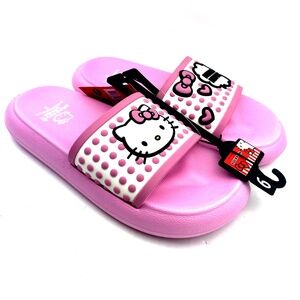 Hello Kitty Slides Women's Size 9 Pink Sandal Shoes Sanrio Slip On NWT Footwear